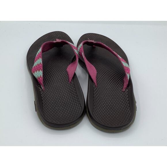 Chaco Womens Size 10 Sandals Flip Flops Purple Chevron Print GUC - Picture 5 of 8
